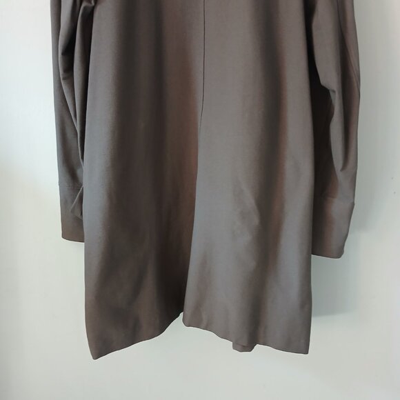 Eileen Fisher Women's Size‎ Medium Crepe Open Cardigan Brown Long Sleeve Pocket - Picture 10 of 12